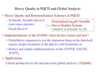 Heavy Quarks in PQCD and Global Analysis