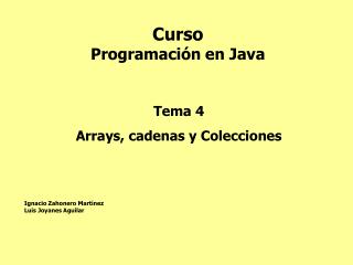 Curso Programación en Java