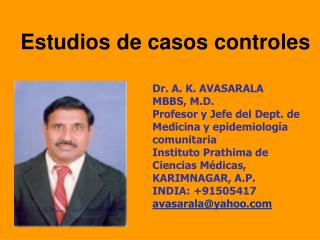 Estudios de casos controles