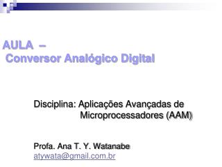 AULA – Conversor Analógico Digital