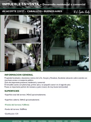 INMUEBLE EN VENTA – Desarrollo residencial o comercial