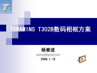 TERAWINS T302B 数码相框方案