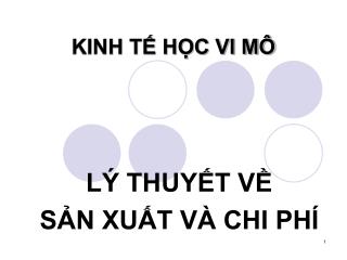 KINH TẾ HỌC VI MÔ