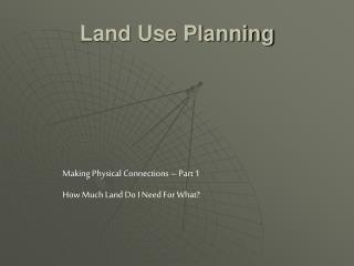 Land Use Planning