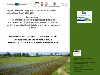 Progetto RES-MAR - Programma transfrontaliero Italia- Francia “Marittimo” 2007-2013