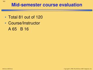 Mid-semester course evaluation