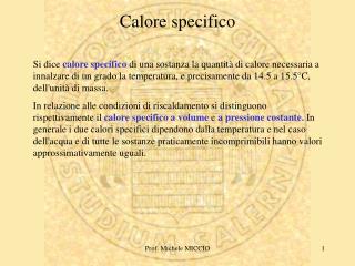 Calore specifico