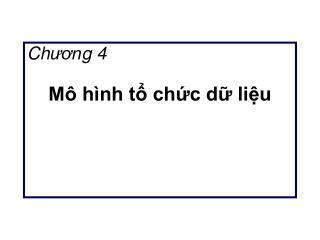 Mô hình tổ chức dữ liệu