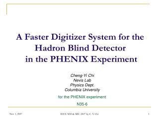 A Faster Digitizer System for the Hadron Blind Detector in the PHENIX Experiment