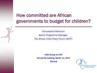 How committed are African governments to budget for children?