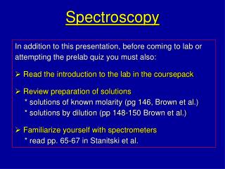 Spectroscopy