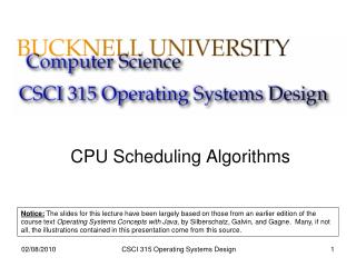 CPU Scheduling Algorithms