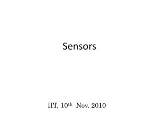 Sensors