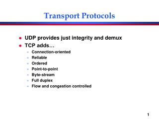 Transport Protocols