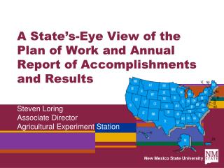 A State’s-Eye View of the Plan of Work and Annual Report of Accomplishments and Results