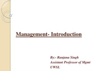 Management- Introduction
