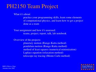 PH2150 Team Project