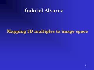 Mapping 2D multiples to image space