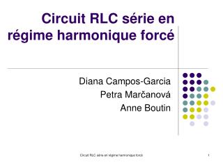 Circuit RLC série en régime harmonique forcé