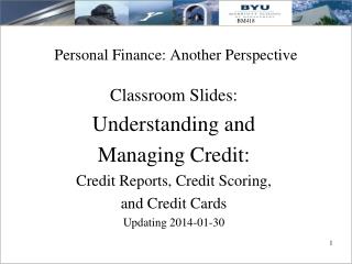 Personal Finance: Another Perspective