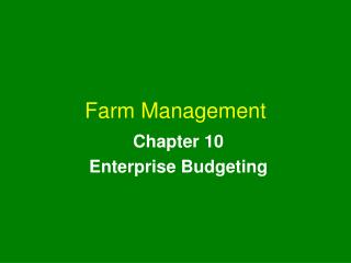 Farm Management