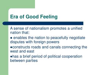 Era of Good Feeling