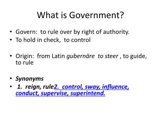 What is Government?