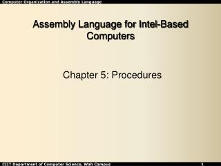 Assembly Language for Intel-Based Computers