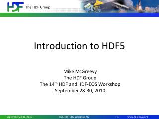 Introduction to HDF5