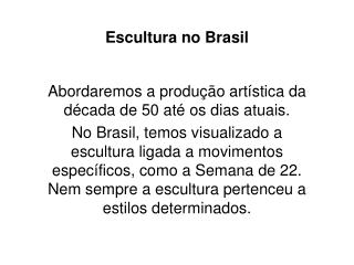 Escultura no Brasil
