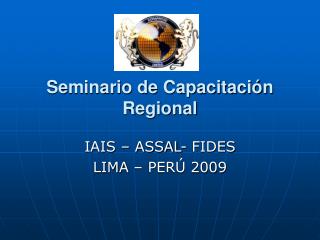 Seminario de Capacitación Regional