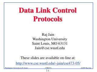 Data Link Control Protocols