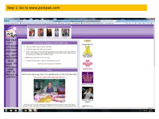 Step 1: Go to postpals