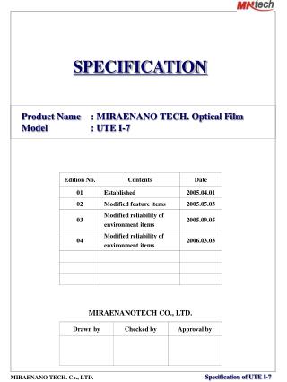SPECIFICATION