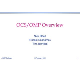 OCS/OMP Overview