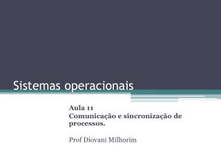 Sistemas operacionais