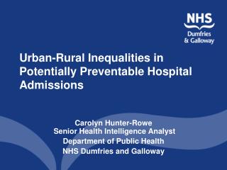 Urban-Rural Inequalities in Potentially Preventable Hospital Admissions