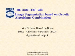 Vito Di Gesù, Giosuè Lo Bosco DMA – University of Palermo, ITALY digesu@math.unipa.it