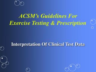 ACSM’s Guidelines For Exercise Testing &amp; Prescription