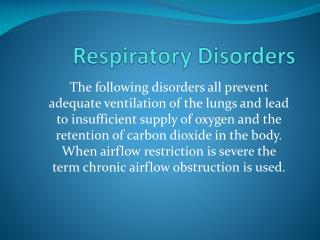 Respiratory Disorders