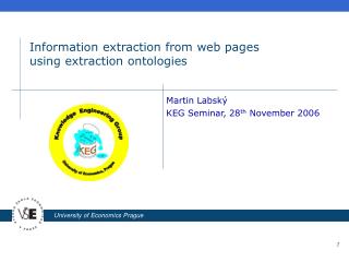 Information extraction from web pages using extraction ontologies