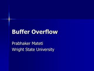 Buffer Overflow