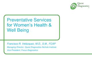 Preventative Services for Women’s Health &amp; Well Being