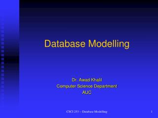 Database Modelling