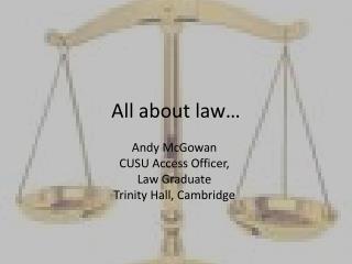 All about law…