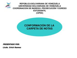CONFORMACIÓN DE LA CARPETA DE NOTAS