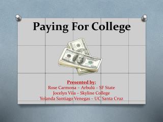 Paying For College