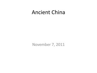 Ancient China