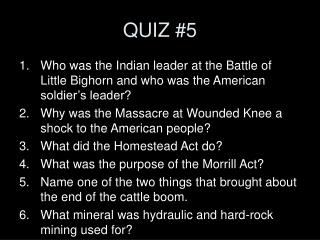 QUIZ #5