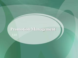 Promotion Management